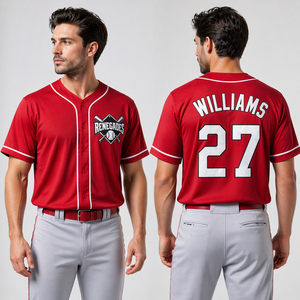 Camiseta de Béisbol Juvenil Personalizada con Logotipo Bordado, Uniforme Profesional Transpirable para Equipo, Nombre y Número Personalizados - Product Image 6