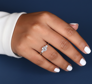 Anillo de Compromiso con Diamante Cultivado en Laboratorio de 1.21CT, Corte Redondo, VVS2, Certificado por IGI, Chapado en Rodio, Oro Blanco, Conjunto Nupcial - Product Image 5