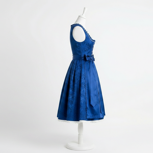Elegante Vestido Dirndl para Mujer, Tela Estampada Personalizada, Bordado Alemán, Largo hasta la Rodilla, Sin Mangas, Ajuste Cómodo - Product Image 3