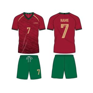 Children's Unisex Football Team Uniform Shirts Short Breathable Spandex/Polyester Mesh Fabric Sublimation Printed Team <b>Names</b> - Product Image 2