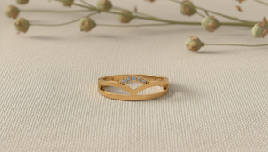 Handmade Custom Design 10K Solid Gold <b>Moon</b> <b>Ring</b> VVS1 Lab Grown Diamond Claw Setting Heart Shape Split Shank Minimalist Jewelry - Product Image 6