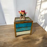 Pots à fleurs DIVADI / Sacs à fleurs en bois de bateau recyclé couleur naturelle pour la maison, le jardin et l'extérieur – Décoration et jardinière en rotin/mendong