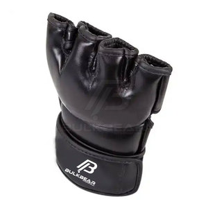 High Performance Leather MMA Gloves with Extra <b>Padding</b> Non-Slip Waterproof Hook and Loop Closure for Gym Training <b>Practice</b> - Product Image 3