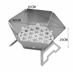 <strong>Portable</strong> <strong>Fire</strong> <strong>Pit</strong> Camping Brazier Folding Bonfire Stove Outdoor <strong>Fire</strong> Wood Stove Steel <strong>Fire</strong> <strong>Pit</strong> Burner Heater for BBQ - Product Image 1