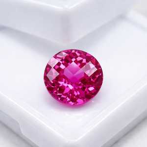 Gema de Espinela Rosa Natural, Corte Cúbico Facetado, Certificada, Calidad AA+, para Joyería, Anillo, Colgante - Product Image 3