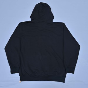 เสื้อฮู้ดผู้ชายสีดำ ผ้าฟลีซ ปักโลโก้ด้านหน้า ดีไซน์เรียบง่าย ทันสมัย แขนเสื้อปกติ ใส่ได้ในฤดูใบไม้ร่วง - Product Image 3