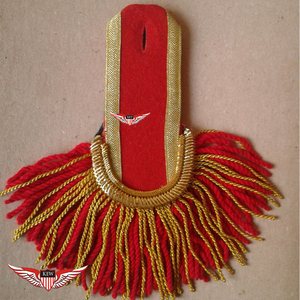 KEW - Epaulettes de Hombro Trenzadas en Rojo y Dorado de Alta Calidad Personalizadas, Accesorio de Vestir de Estilo Lujoso - Product Image 1