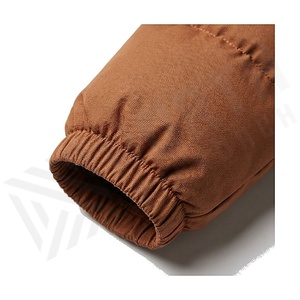 Hooded Quilted Waterproof <b>Bubble</b> Jacket Black Full Sleeve Winter Windproof Cotton Shell Knitted Fabric Polyester Filling Stand - Product Image 6
