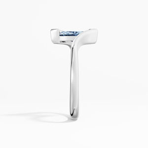 แหวนหมั้นทรงมาร์คีส์ประดับมอสซาไนต์สีน้ำเงิน 0.48 กะรัต ตัวเรือนเงินแท้ 925 รับรองโดยผู้ตรวจสอบอิสระ สำหรับผู้ซื้อจำนวนมาก - Product Image 3