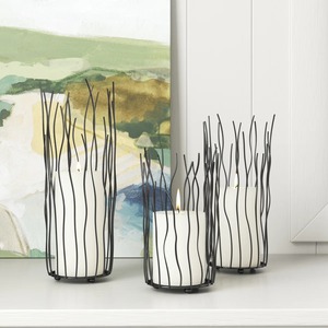 Ensemble de porte-bougies en acier inoxydable AWE AM1030, support en verre cylindrique, décoration d'intérieur, design moderne durable, Noël - Product Image 3