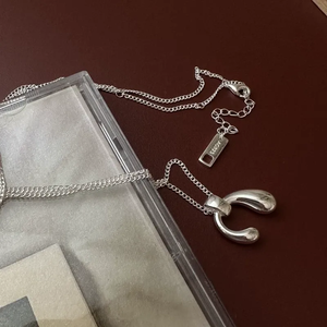 Collier long en argent sterling S925, version coréenne, avec pendentif goutte d'eau, style rétro INS, collier long personnalisé, couleur argent - Product Image 2
