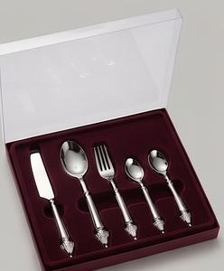 Ensemble de couverts élégants en acier inoxydable avec finition miroir haute brillance, couteau, fourchette, cuillère, cuillère à café, passe au lave-vaisselle, argenterie de mariage - Product Image 6