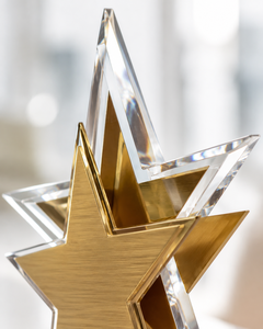 Exquisite Star Shaped Crystal Glass <b>Plaque</b> Award <b>Trophy</b>:Dazzling Symbol of Achievement and for Honoring Outstanding Performance - Product Image 5