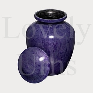 Lavender comfort keepsake cremation urn <b>small</b> memorial ashes <b>container</b> soothing decorative design - Product Image 2