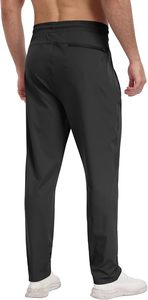 Wholesale Custom Logo Men's Mid Waist Eco-Friendly Waterproof Fleece <b>Jogger</b> Pants <b>Zip</b> <b>Pocket</b> Drawstring Closure Polyester/Cotton - Product Image 4