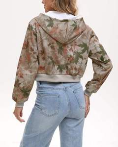 เสื้อฮู้ดดี้ผู้หญิงแบบมีฮู้ดสำหรับฤดูหนาว พิมพ์โลโก้ด้านหน้า ผ้าฟลีซหนานุ่ม ซิปหน้า ป้องกันขนร่วง ระบายอากาศได้ดี ผลิตจากผ้าฝ้าย 100% ทรงบ็อกซี่ ความยาวปกติ - Product Image 4