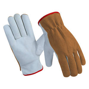 Guantes de Conducción de Cuero Vacuno Duradero al por Mayor con Logotipo Personalizado, Muñequera Elástica y Protección, Guantes de Seguridad para Conductor con Logotipo Personalizado - Product Image 5