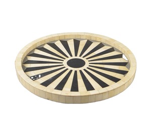 Plateau Feng Shui de Luxe Fait Main Écologique avec Incrustations en Os – Design Décoratif Élégant, Qualité Supérieure pour la Maison et la Cuisine (Idéal pour Servir) - Product Image 6