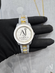 Luxury Diamond Inlay ETA <b>Mechanical</b> <b>Watch</b> 30mm Luminous Dial Stainless Steel Two-Tone Bracelet Date Display Unisex Fashion Gift - Product Image 2