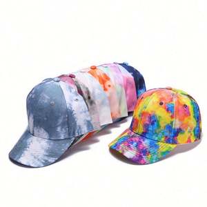 Casquette de baseball en jean hip-hop d'été avec broderie 3D et fermeture à boucle métallique, motif tie-dye, unisexe, pour usage extérieur - Product Image 1