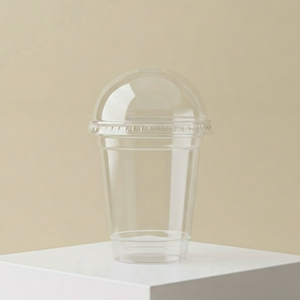 Gobelet en plastique jetable écologique transparent en PET PP avec couvercle - Product Image 1