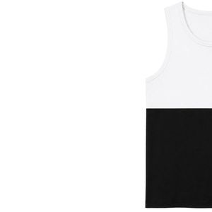 <b>White</b> And Black <b>Men</b> Sleeveless Tank Top Color Block Design Casual Summer <b>Vest</b> Gym Fitness Workout Muscle Shirt Cotton Athletic - Product Image 3