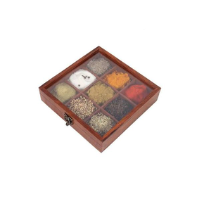 Wood Spice <b>Box</b> Premium Best Selling Indian Wooden Spice <b>Box</b> Decorative Wood Spice <b>Box</b> - Product Image 1