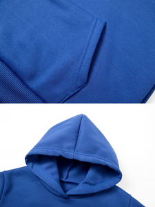 Sweat-shirt à capuche doublé bleu pour bébé, décontracté, 100 % coton molletonné, vêtements pour enfants, collection printemps-automne, écologique - Product Image 5