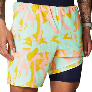 Nouveaux shorts de mode 2 en 1 respirants avec coutures, vêtements de sport 2 en 1 pour hommes - Product Image 4