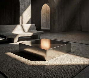Modern <b>Square</b> Shaped Coffee <b>Table</b> Anti Fingerprint Stainless Steel Accent <b>Table</b> Sleek Metal Design for Contemporary Interiors - Product Image 6