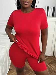 Ensemble décontracté deux pièces pour femme : chemise boutonnée à manches courtes et short au-dessus du genou – Tenue d'été tendance pour le quotidien et les vacances – 100 % coton - Product Image 3