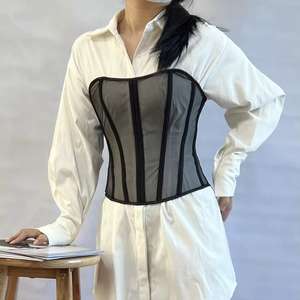 Corset Vintage Femme Overbust Sexy en Cuir Écologique Respirant pour Grandes Tailles, Effet Amincissant et Contrôle Moyen du Ventre - Product Image 1