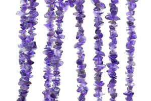 Cuentas de amatista natural en forma de chip, sueltas, de 3-6 mm, color púrpura, al por mayor, para la fabricación de joyas. - Product Image 3