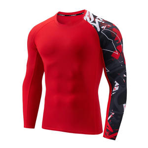 เสื้อรัดกล้ามเนื้อแขนยาว MMA BJJ แบบสั่งทำพิเศษพร้อมป้ายชื่อส่วนตัวสำหรับผู้ชาย - Product Image 1
