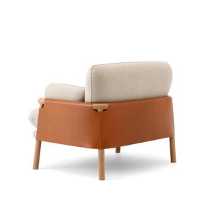 Silla de madera de teca premium, silla de comedor de madera maciza con cuero PU para restaurante, hotel y uso comercial en reuniones. - Product Image 4