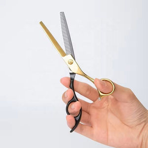 Ciseaux de barbier professionnels en acier inoxydable VG10 à coupe fine, 32 dents, pour droitiers, manche léger moyen, prix de gros pour la coupe de cheveux - Product Image 5