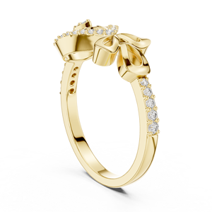 Anillo de Mujer con Diamante Cultivado en Laboratorio, Chapado en Rodio, Oro Amarillo de 18 Quilates, para Compromiso, Regalo, Fiesta, Boda, Uso Diario - Product Image 3