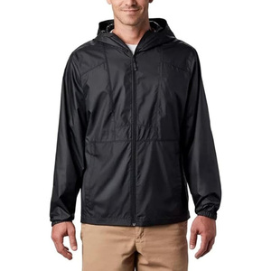 Men's Orange Hooded Windproof Quarter-Zip Jacket Casual Loose Fit Polyester Spring Wear With Pockets - Product Image 4