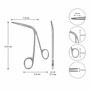 Tijeras de Acero Inoxidable DETAIN IMPEX Tipo Caimán de 3.5 Pulgadas con Punta Serrada para Agarre Preciso, Instrumento Quirúrgico para Cirugía General - Product Image 5