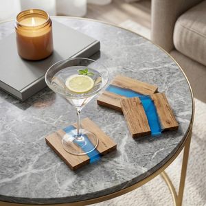 Custom Round Marble Coasters-Sustainable Modern Personalized Logo Drink Coasters for Corporate Gifts Events - Product Image 2