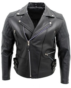 Chaqueta Casual para Hombre ARZINEN INDUSTRY TA-BJ-01, de Cuero Vacuno Genuino, con Lona Repujada, Acolchada, Forro de Poliéster Transpirable y Calefactable - Product Image 1