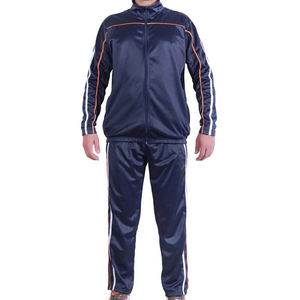 Survêtement gris pour homme avec fermeture éclair intégrale, col montant, poches latérales, respirant, style sportif décontracté, coupe classique, saison automne - Product Image 4