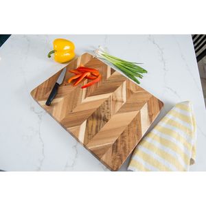 กระดานเตรียมอาหารทำจากไม้ระดับพรีเมี่ยมขอบเมืองปลอดสารพิษและใช้กับเครื่องล้างจานได้อย่างปลอดภัย - Product Image 1