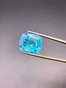 Topacio Azul Corte Flor, Gema Grande Facetada Suelta para Anillo, Colgante, Fabricación de Joyas al por Mayor - Product Image 6