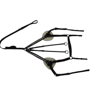 Plastron de course équestre de style occidental avec 5 points d'épingle et patchs en fourrure Harnais en cuir pour produits équestres.