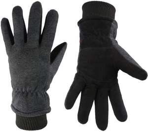 Gants thermiques en daim de cerf, imperméables, coupe-vent, isolés, pour la conduite et la randonnée - Product Image 1