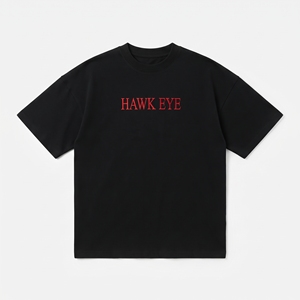 เสื้อยืดเด็ก Hawk Eye สีดำ แขนสั้น คอกลม ทรงหลวม ผ้าฝ้าย 100% เสื้อเด็กแบบยูนิเซ็กซ์ สั่งทำแบรนด์ส่วนตัวได้ - Product Image 3