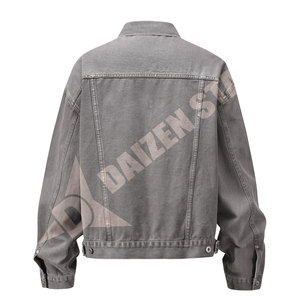 DAIZEN STAR INTERNATIONAL Men's Classic Denim Jacket Regular Fit Acid Wash <b>Light</b> Vintage Cotton Button Closure Casual Streetwear - Product Image 2