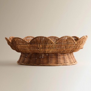 Stylish <b>Wicker</b> Scallop Rattan Bowl Modern Serving Bowl For Snack Serving, <b>Coffee</b> <b>Table</b> And Home Decor - Product Image 2