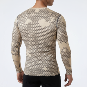Best Selling <b>Men's</b> Rash Guard Front Customized Logo Breathable Quick Dry Anti-Bacterial Eco-Friendly UPF50+ Full Sleeve - Product Image 3